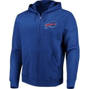 Men's  Buffalo Bills Distressed Logo Full-Zip Hoodie
